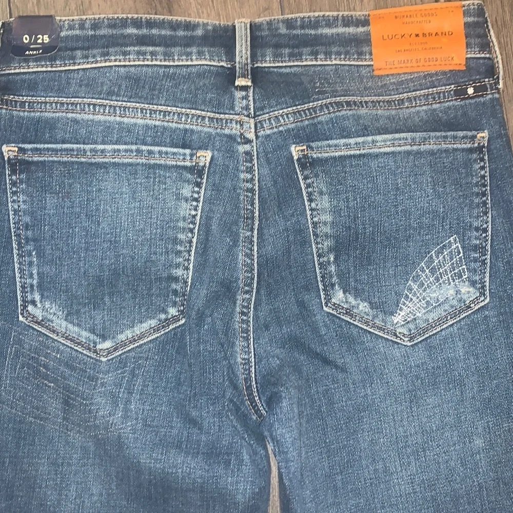 NWT Lucky Brand Ava Skinny Ankle Stitched Jean in South Lake Size 25/ Size 0 - Picture 11 of 14